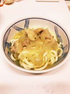 鶏肉と玉ねぎの甘口うどん-レシピのメイン写真