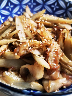 豚バラ肉とゴボウのカリッときんぴら-レシピのメイン写真