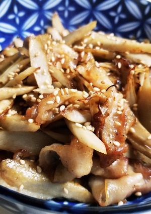 豚バラ肉とゴボウのカリッときんぴら-レシピのメイン写真
