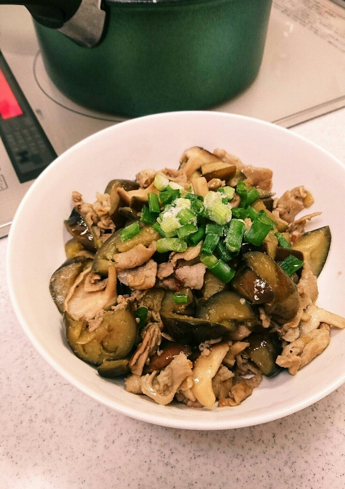 茄子と椎茸と豚バラの炒め煮-レシピのメイン写真