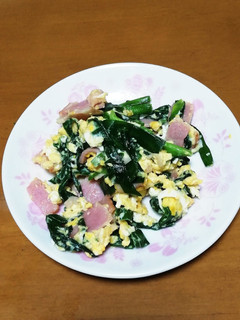 ベーコンにら卵炒め-レシピのメイン写真