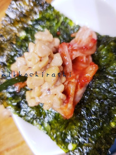 簡単~韓国海苔でキムチ納豆巻き!-レシピのメイン写真