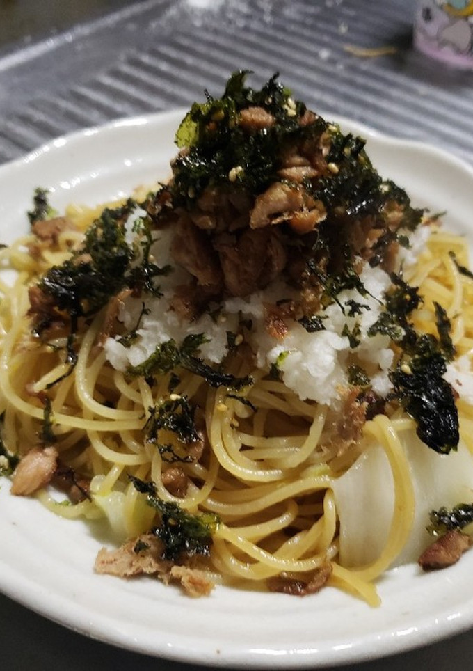 ツナ缶と大根おろしの和風パスタ-レシピのメイン写真