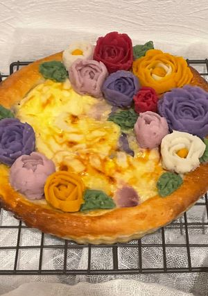 ポテトクリームのフラワーキッシュブレッド-レシピのメイン写真