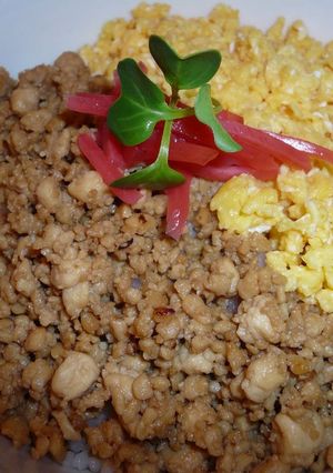 豆腐そぼろ♪ヘルシー！2色丼♪-レシピのメイン写真