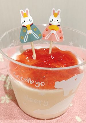 濃厚パンナコッタ❤︎ひな祭りにも-レシピのメイン写真