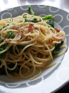 菜の花とアンチョビベーコンのパスタ-レシピのメイン写真