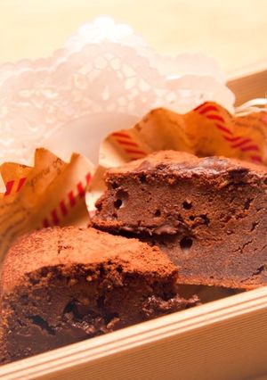 バレンタインに⁂カカオと小豆のフォンダン-レシピのメイン写真