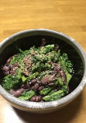 ホタルイカとなばなの酢味噌和え-レシピのメイン写真