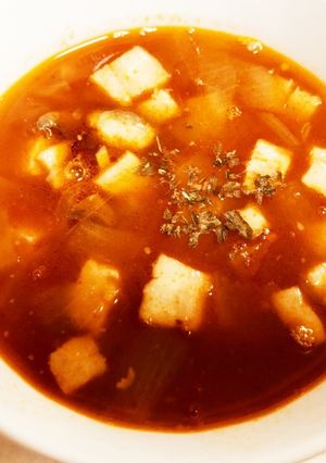 トマトとお豆のピリ辛スープ-レシピのメイン写真