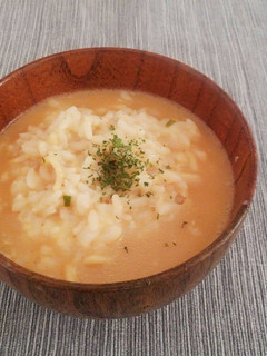 ラーメンの残り汁で☆簡単ミルク雑炊☆-レシピのメイン写真