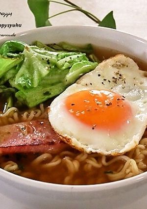 ベーコンエッグ☆ラーメン-レシピのメイン写真