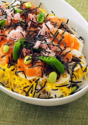 シークヮーサーで炊く酢飯のちらし寿司-レシピのメイン写真