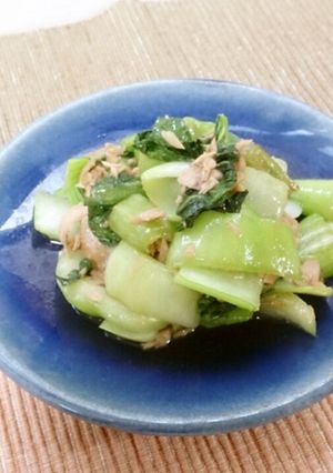 ベジ♪チンゲンサイとツナの炒め物-レシピのメイン写真