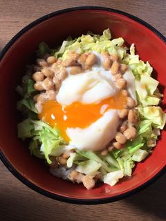時短簡単、温泉納豆丼③-レシピのメイン写真