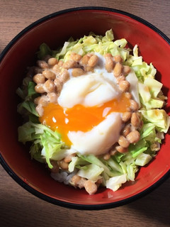 時短簡単、温泉納豆丼③-レシピのメイン写真