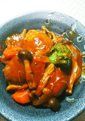時短 簡単 煮込みハンバーグ-レシピのメイン写真
