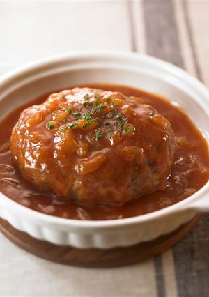 トマト煮込みハンバーグ-レシピのメイン写真