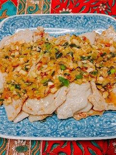 豚ロースのあたた生だしニラソースがけ-レシピのメイン写真