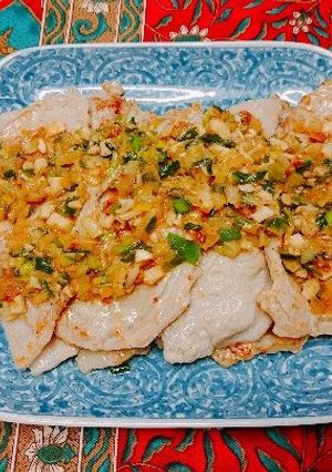 豚ロースのあたた生だしニラソースがけ-レシピのメイン写真