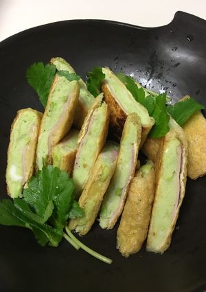 フワフワずんだのお揚げパニーニ-レシピのメイン写真