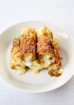 簡単おつまみ【チーズ竹輪のカレー焼き】-レシピのメイン写真