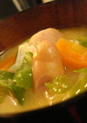 ✿春キャベツとウィンナーのお味噌汁✿-レシピのメイン写真