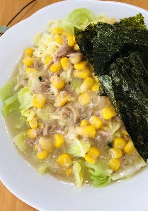 札幌一番 塩とんこつ味で餡掛けラーメン-レシピのメイン写真