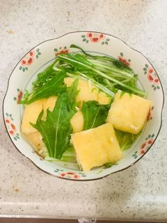 油揚げと水菜の白だし煮-レシピのメイン写真