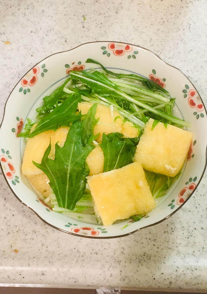 油揚げと水菜の白だし煮-レシピのメイン写真