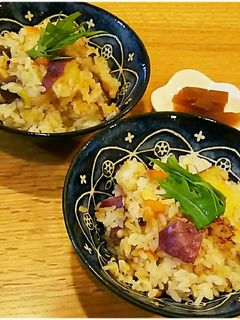 さつま芋とシメジの炊き込みご飯-レシピのメイン写真