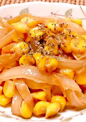 玉ねぎとコーンの照りマヨソテー-レシピのメイン写真