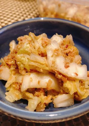 白菜とツナのおかかポン酢あえ-レシピのメイン写真