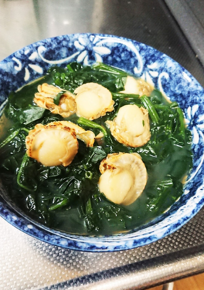 ほうれん草とベビーほたての煮浸し-レシピのメイン写真