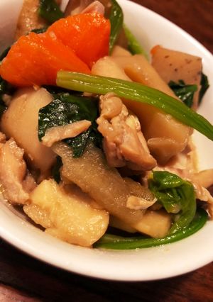 定番!根菜たっぷり圧力鍋で筑前煮風☆-レシピのメイン写真