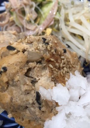 レンコンと鶏肉のヘルシーバーグ-レシピのメイン写真