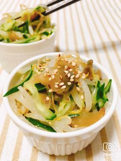 レンジで簡単!搾菜もやしきゅうりナムル-レシピのメイン写真