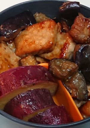 豚肩ロースと茄子のレモン醤油炒め-レシピのメイン写真