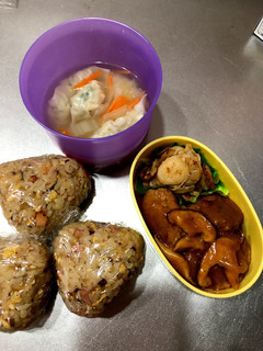 煮込みハンバーグ弁当☆スープ付-レシピのメイン写真