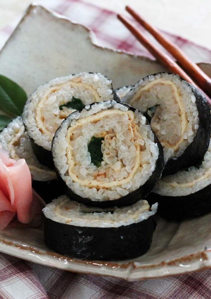 あさりと青菜の信田海苔巻き-レシピのメイン写真