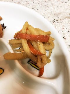 野菜の皮できんぴら!大根とにんじん!-レシピのメイン写真