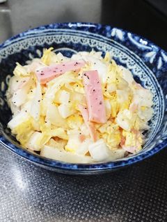 白菜とハムのさっぱりマヨサラダ-レシピのメイン写真