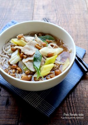 麺つゆで簡単！豚肉なめこそば-レシピのメイン写真