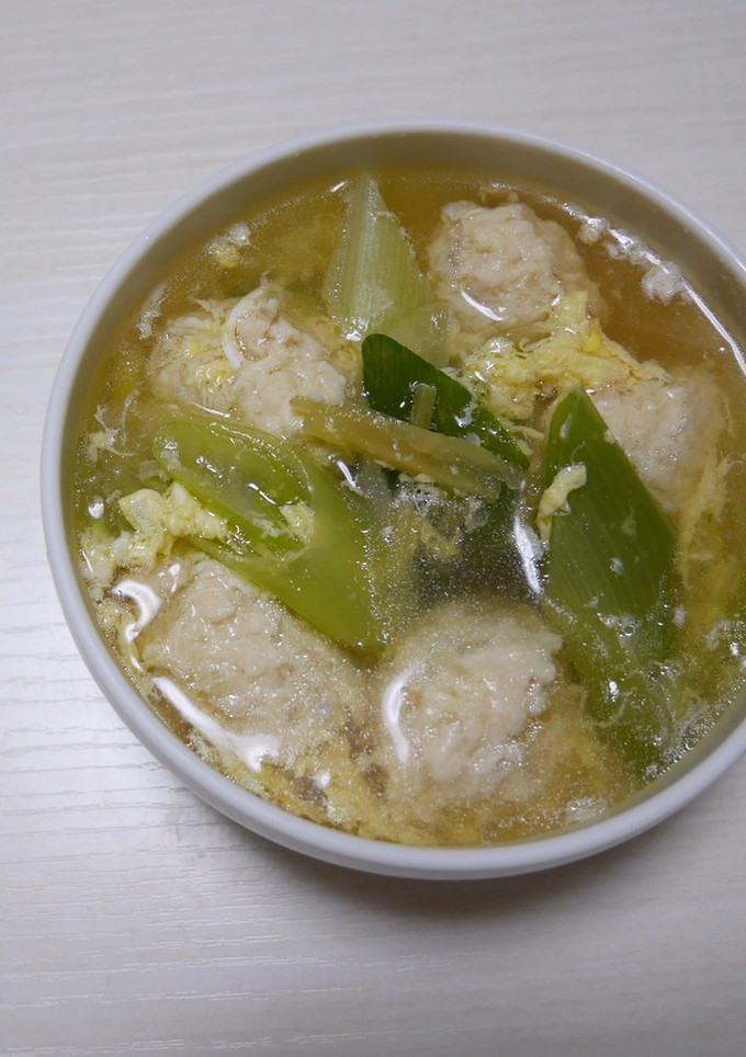 鶏つみれと白ねぎの生姜スープ-レシピのメイン写真