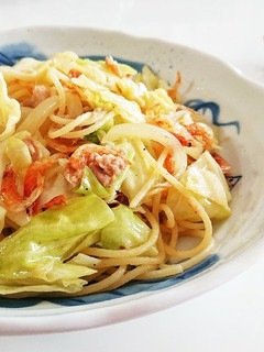 美味!桜エビとキャベツのペペロンチーノ☆-レシピのメイン写真