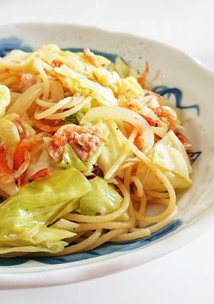 美味！桜エビとキャベツのペペロンチーノ☆-レシピのメイン写真
