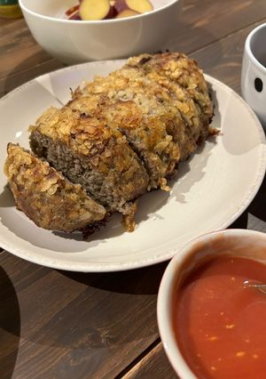 ポテトチップスでミートローフ✨-レシピのメイン写真