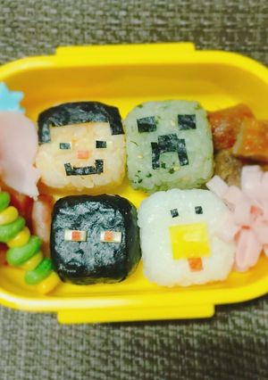 キャラ弁(マイクラ)-レシピのメイン写真