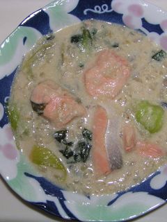 青梗菜と鮭のクリーム煮-レシピのメイン写真