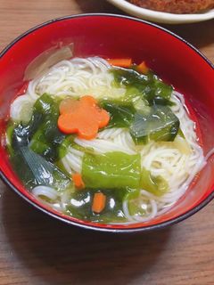 素麺の生姜わかめスープ-レシピのメイン写真